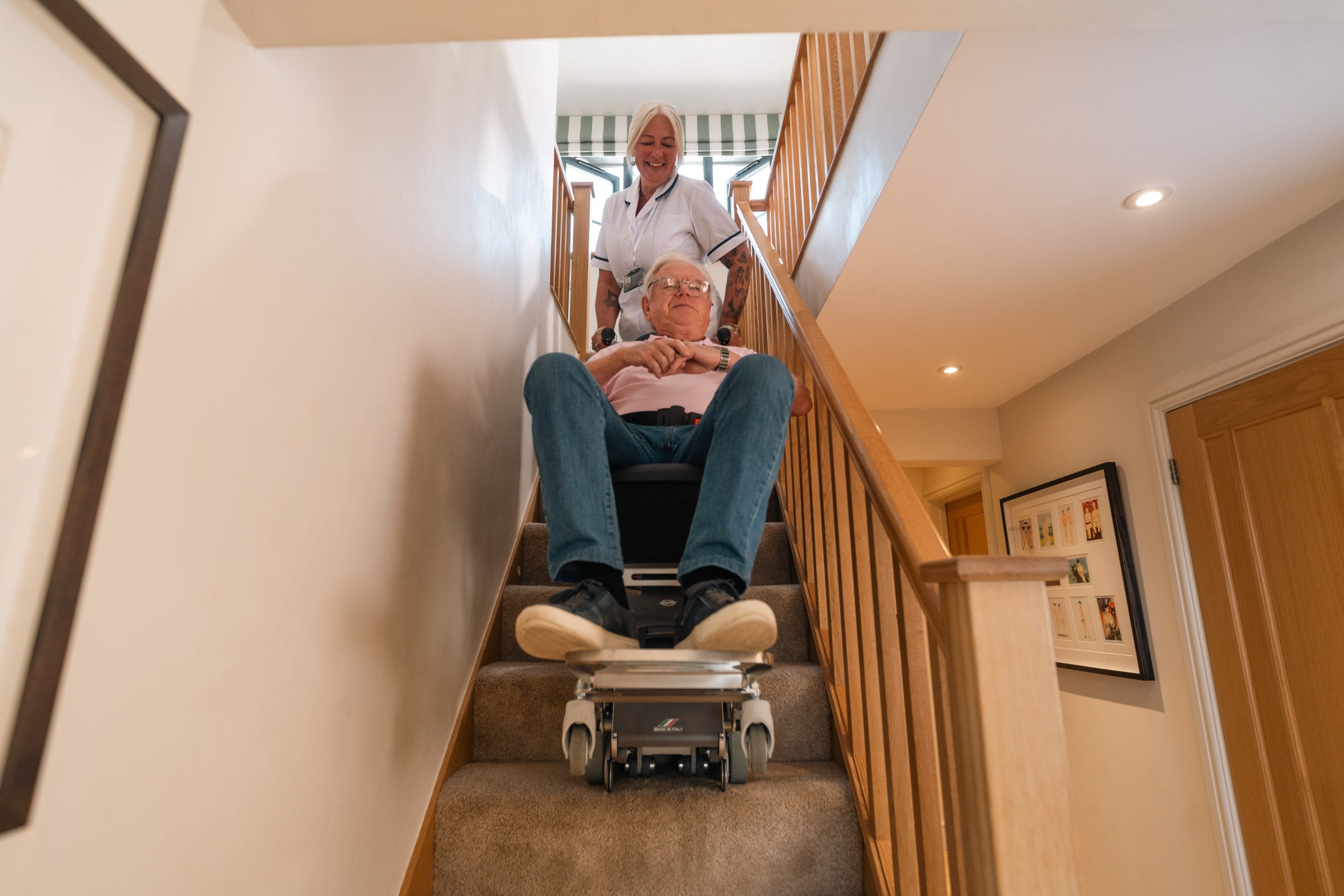 Stair climber on stairs